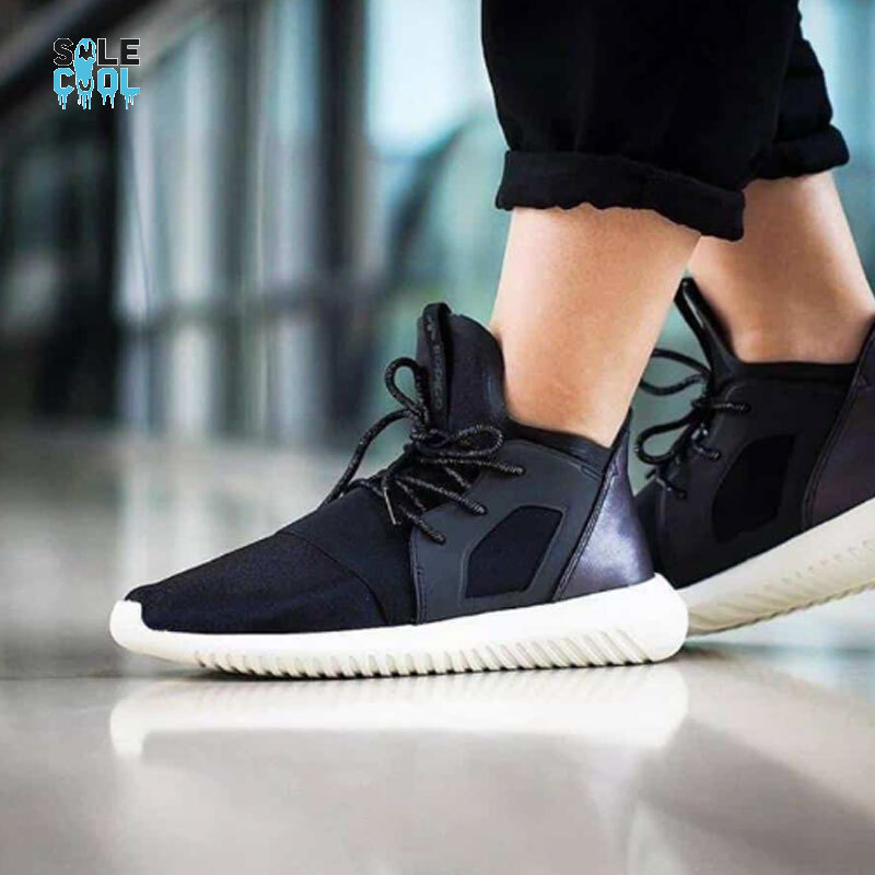 Adidas Womens Tubular Defiant Black Running Shoes Sneakers S75249