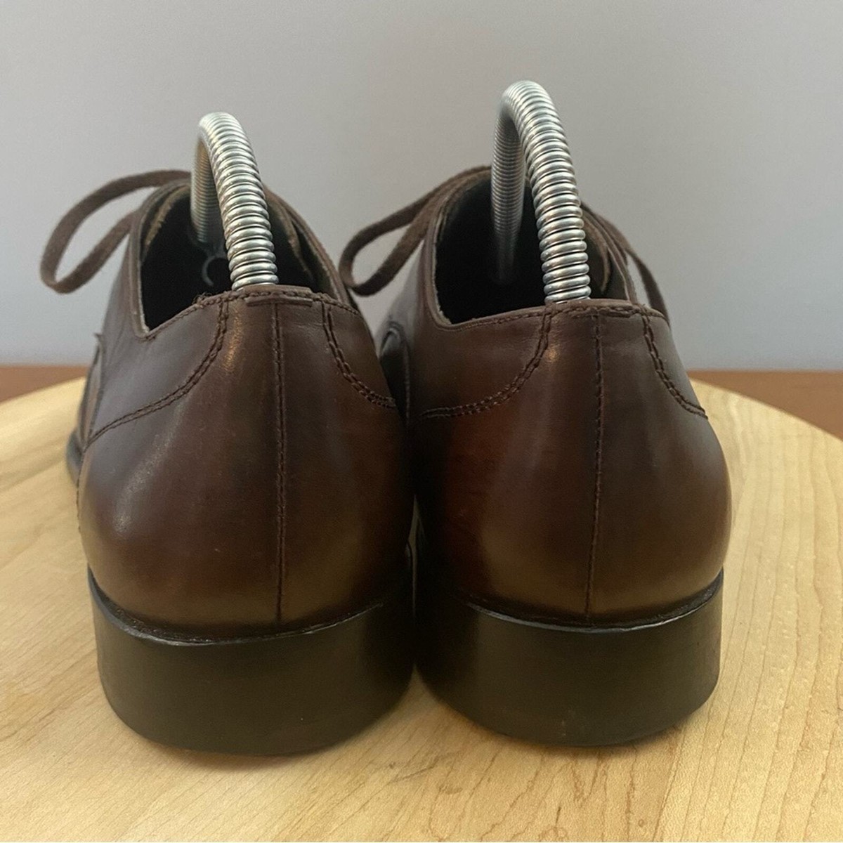JOHN VARVATOS USA Wingtip Derby Brown Leather Dress Shoe 