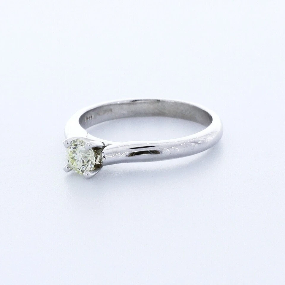 0.5CT Lab-Created Diamond E/VVS2 Round Cut 14K Gold Prong Classic Solitaire Ring - Image 2 of 4