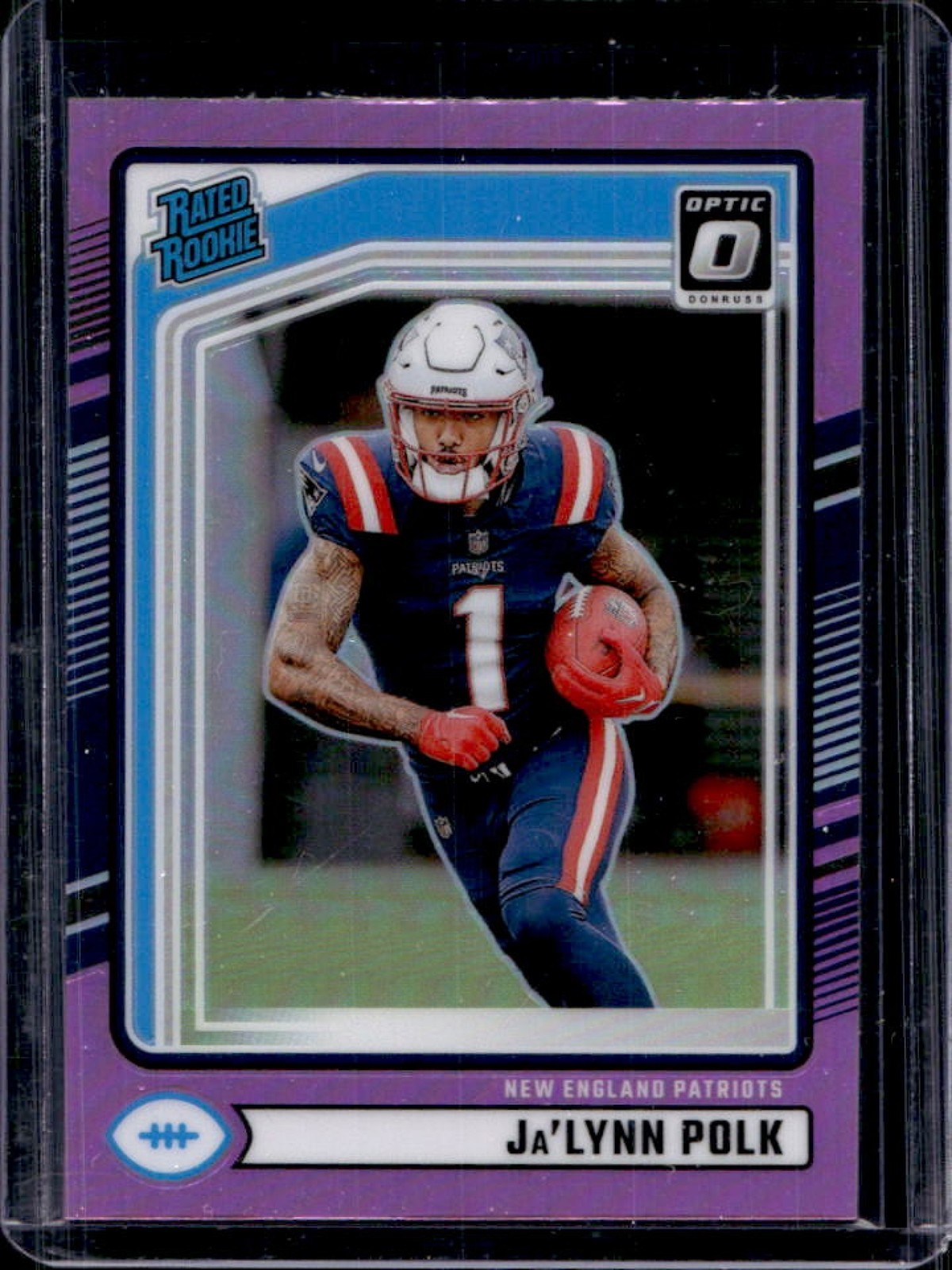 2024 Donruss Ja'Lynn Polk Optic Rated Rookie Preview Pink #373 Patriots