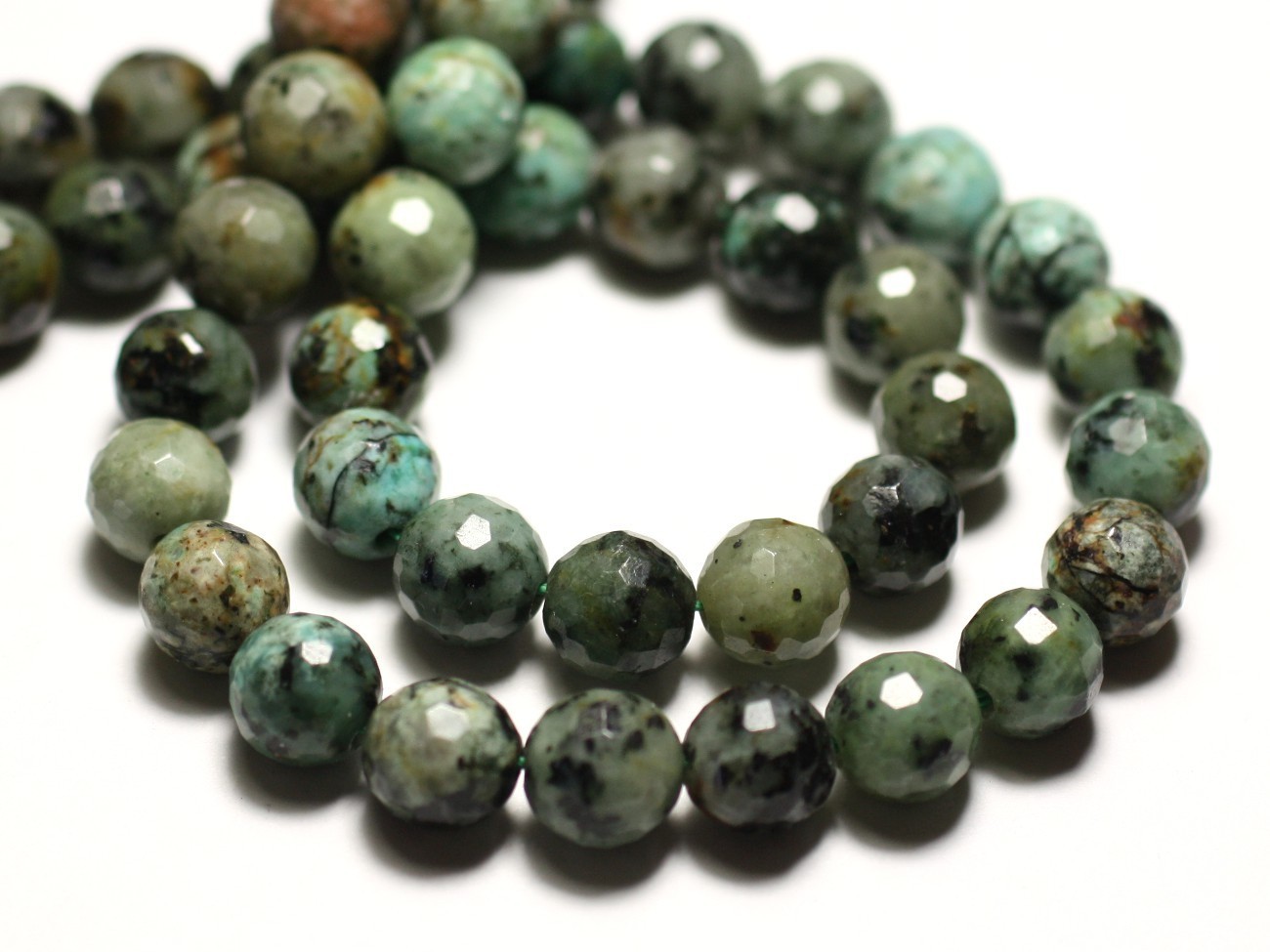 Perles pierre turquoise Afrique naturelle boules de qualité supérieure pour joaillerie