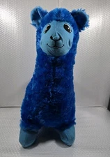 Goffa Blue Llama Alpaca Plush Stuffed Animal Toy 19"Big Eyes