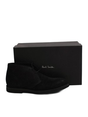 Paul Smith Herren Stiefel UK 8 Schwarz 100% Wildleder Desert Neu Mit Etikett