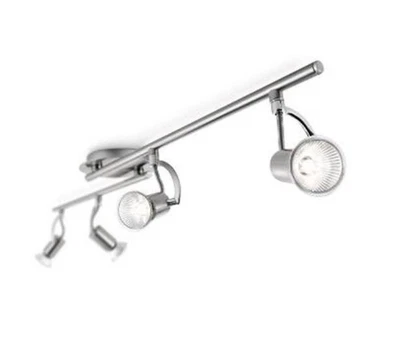 Philips Deckenleuchte Spotleiste 4 Flammig Silber Halogen Metall - Bild 1 von 2