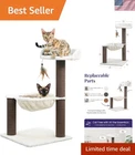 Multifunctional Cat Tree with Hammock, Scratching Post & Cozy Bed for Kittens