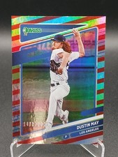 Dustin May 2021 Red and White Stripes 2021 Donruss - MLB Los Angeles Dodgers