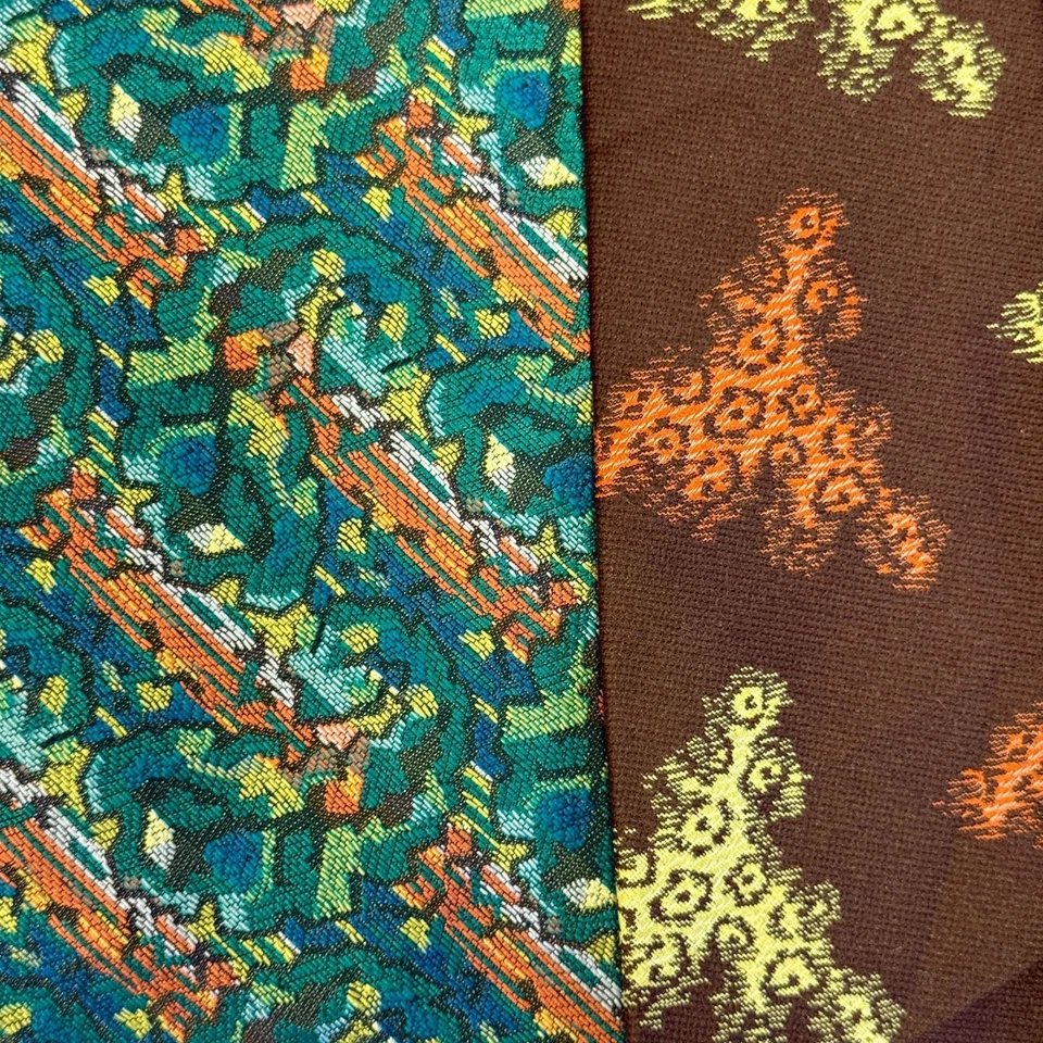 4 件 复古 70 年代 DISCO 领带 批量 MoD 复古 宽 PSYCHEDELIC 抽象领带 — 第 2/4 张图片