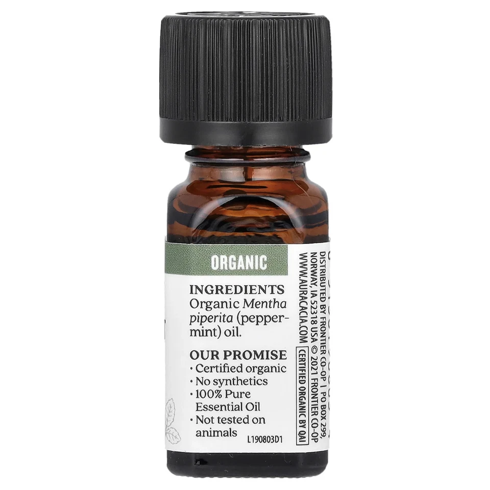 Hortelã-pimenta orgânica Aura Cacia 0 25 fl oz 7 4 ml orgânica - Imagem 2 de 2