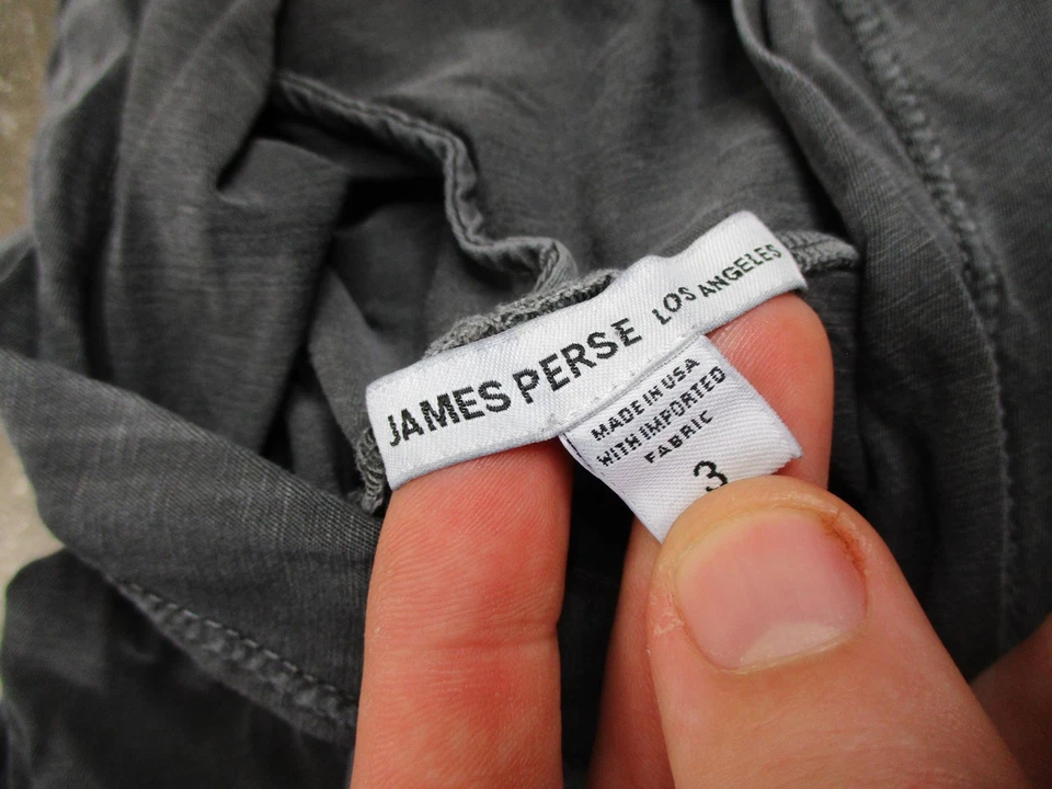 Camisa con Capucha James Perse Para Hombre Grande Ligera Manga Larga Pullover Hecha en EE. UU. Foto 4 de 4