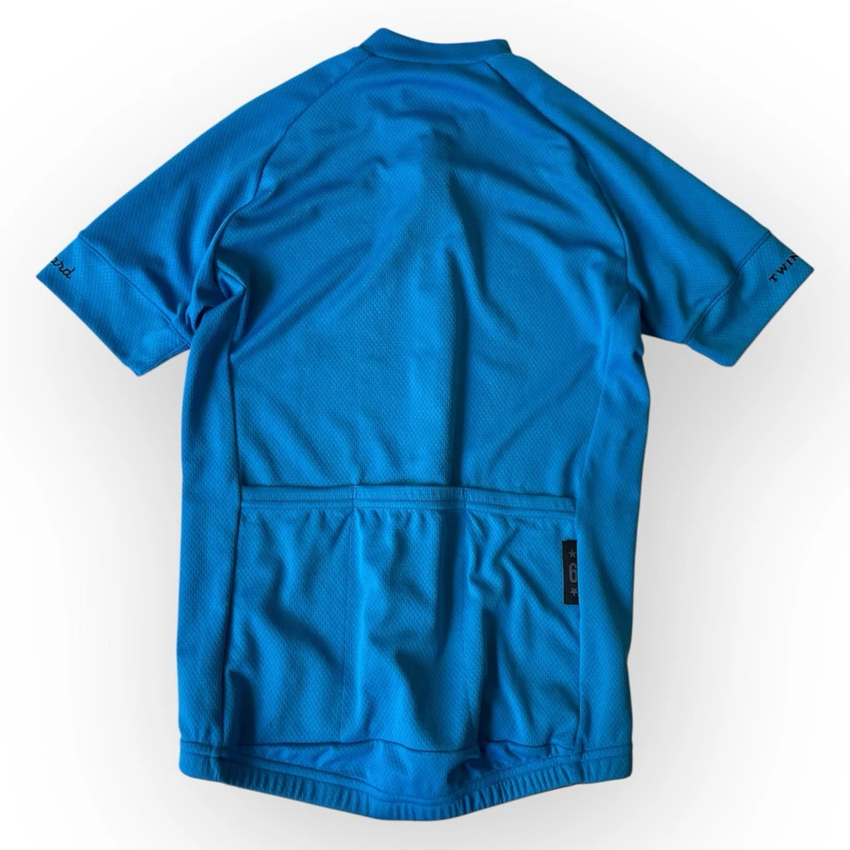 Camiseta deportiva de ciclismo Twin Six The Standard Pro Level azul cian para hombre talla pequeña Foto 2 de 4