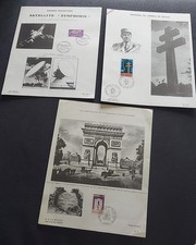 LOT 3 ENCARTS PREMIER JOUR TIMBRES ANNEES 73,76,78