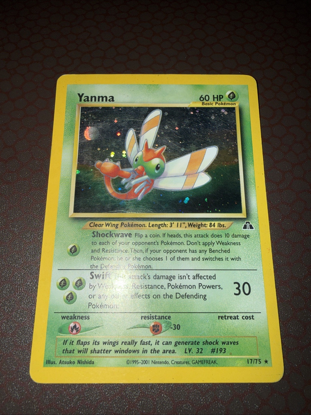 Pokemon! Yanma - Neo Discovery - Holo - 17/75- MP!