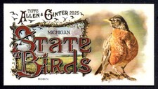 Robin 2025 Topps Allen Ginter State Birds Mini Card Sb-22 Robin 2025 Topps Allen Ginter State Birds Mini Card Sb-22