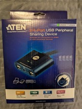 ATEN US224 2/4-Port USB Peripheral Sharing Device - Brand New