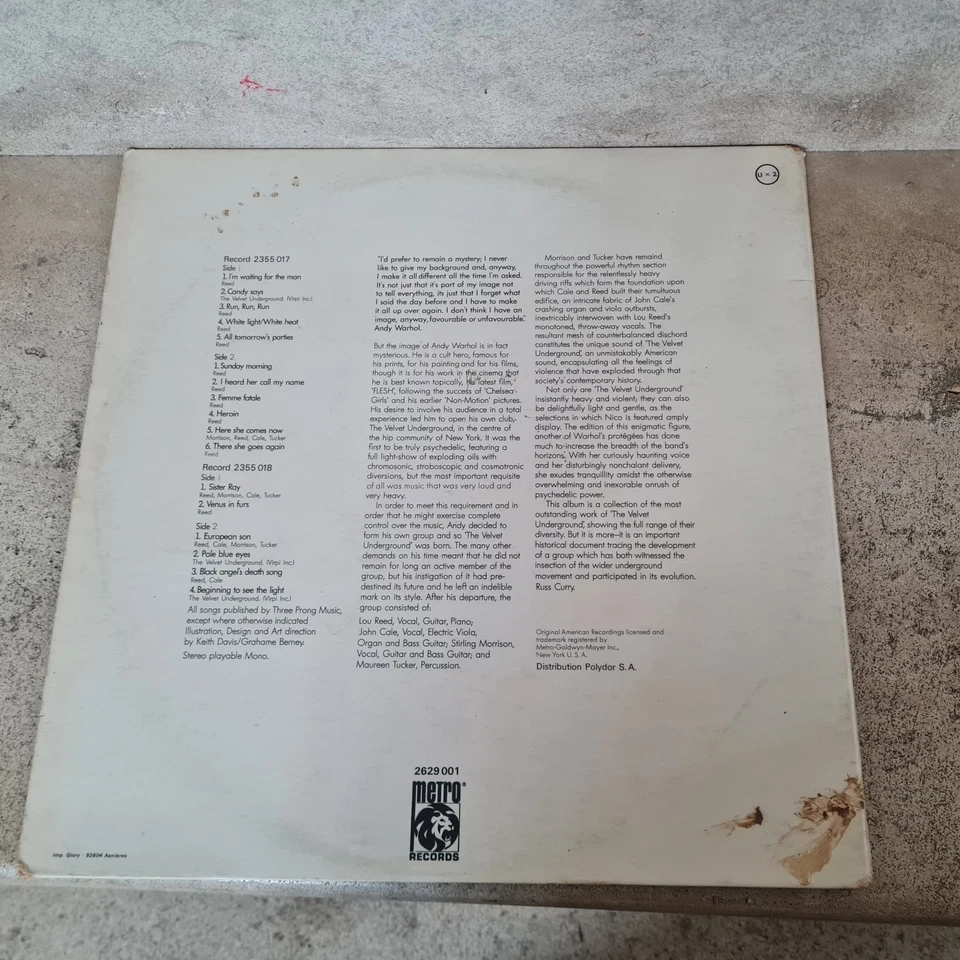 double LP vinyle 33t / Andy Warhol's Velvet Underground Featuring Nico (1971) - Photo 3/4