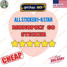 All Sticker Available    Monopoly Stickers Go 1-6 Stars  SUPER FAST  24/7..