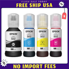 Genuine Epson 502 Ink Combo Bottle for ECO-TANK ET-Printers-OEM-4PK