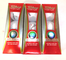 Titleist DT Solo Golf Balls3 Packs 9 Total / New In Box Long Distance Soft