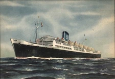A/s Andel CONTINENTAL POSTCARD Steamer Steamship Ship T/N Ascania