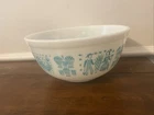Vintage Pyrex Amish Butterprint Turquoise White 2-1/2 QT Mixing Bowl #403