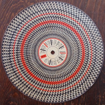 Audiophile Strobe Disk for Setting Correct Turntable Speeds for Antique Records