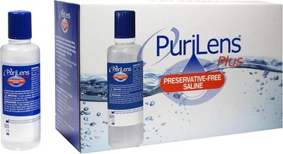 Purilens Plus Preservative-Free Contact Lens Saline 120ml (4 fl. oz.) 12 Pack