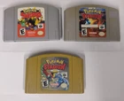 Nintendo 64 Pokemon Game Lot, Pokemon Snap, Stadium, Pokemon Stadium 2 Gold