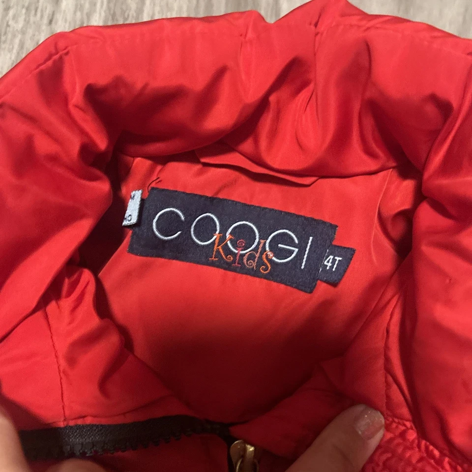 Chaqueta Abrigo Coogi Rojo 4T Cremallera  Foto 3 de 4