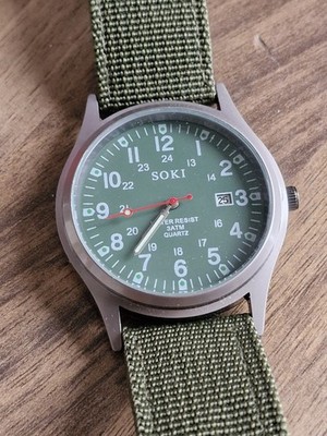 Fieldwatch Herrenuhr Wasserdicht SOKI Edelstahl Top Zustand