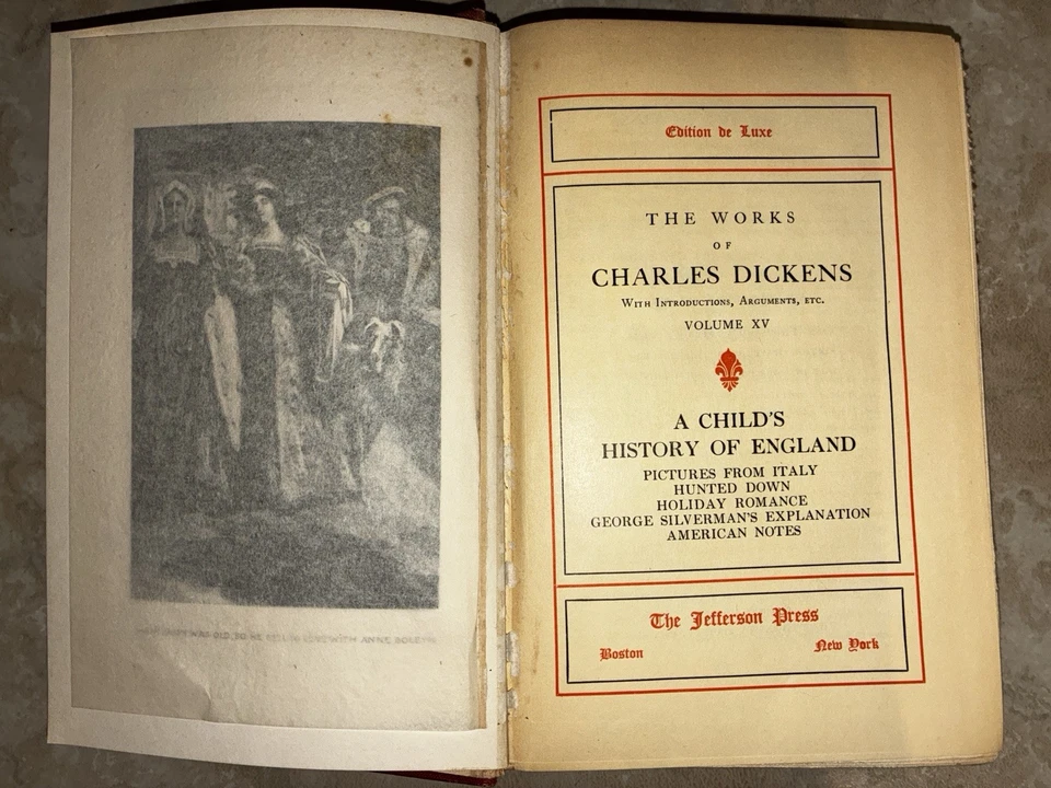 A Set of 12 Red Antique Charles Dickens Books of 1908th Year. Edition De Luxe. - Image 3 of 4