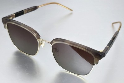 Gucci Havana Club Master With Acetate Browbar Sunglasses GG0846SK 003