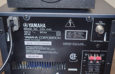 Yamaha CRX-040 CD Receiver - 2 Speakers - Remote - No Antenna | eBay