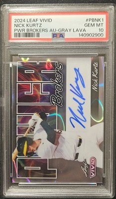 2024 Leaf Vivid Power Brokers AU Gray Lava 2/9 Nick Kurtz .  PSA 10 POP 1