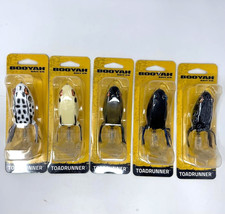BOOYAH BAIT CO ' TOADRUNNER ' MIXED LOT OF 5 ' ALBINO, BONE, BLG, NTR, CRF '
