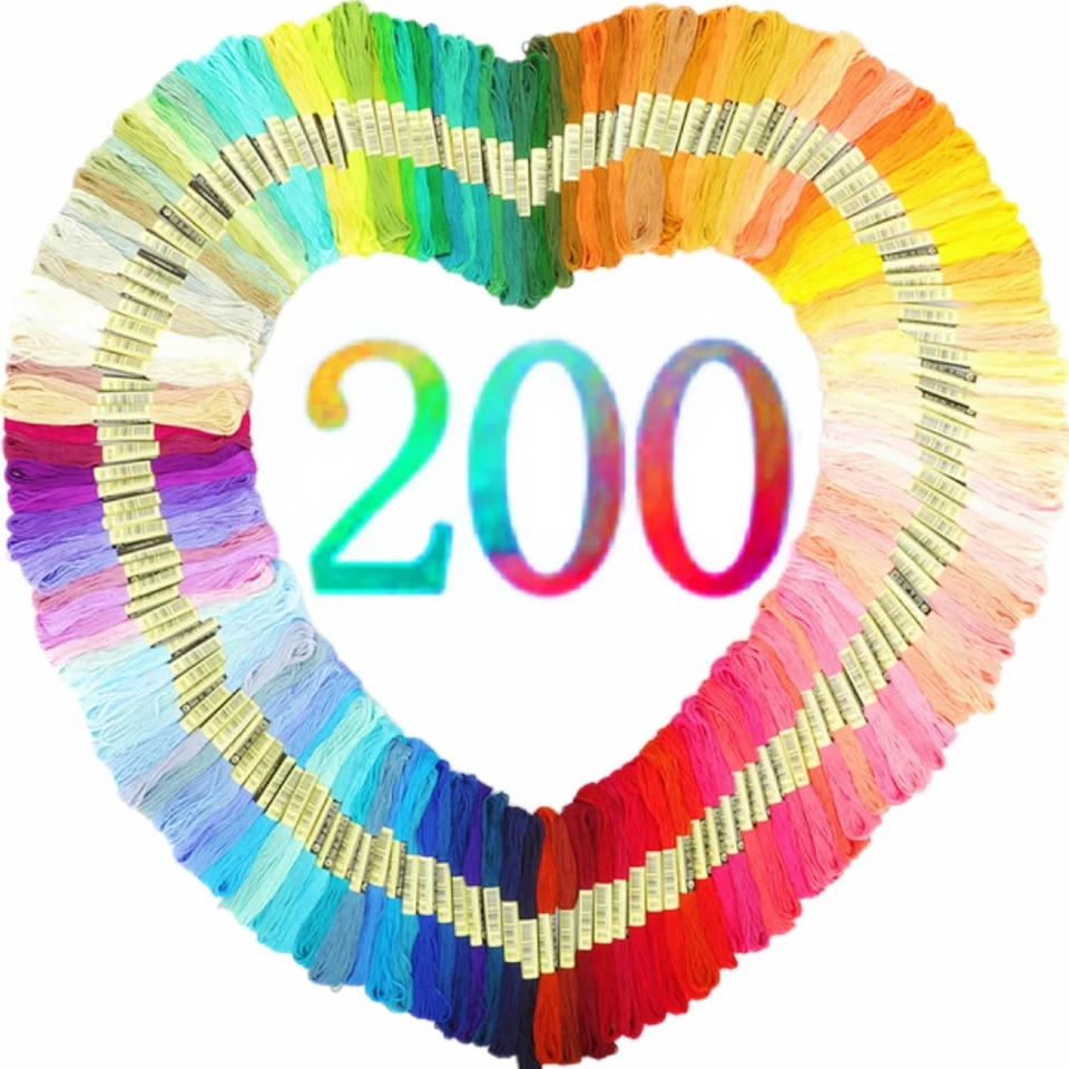 Athena’s Elements Rainbow Embroidery Floss - 200 Vivid Colors for Crafts & Ne... - Image 3 of 4