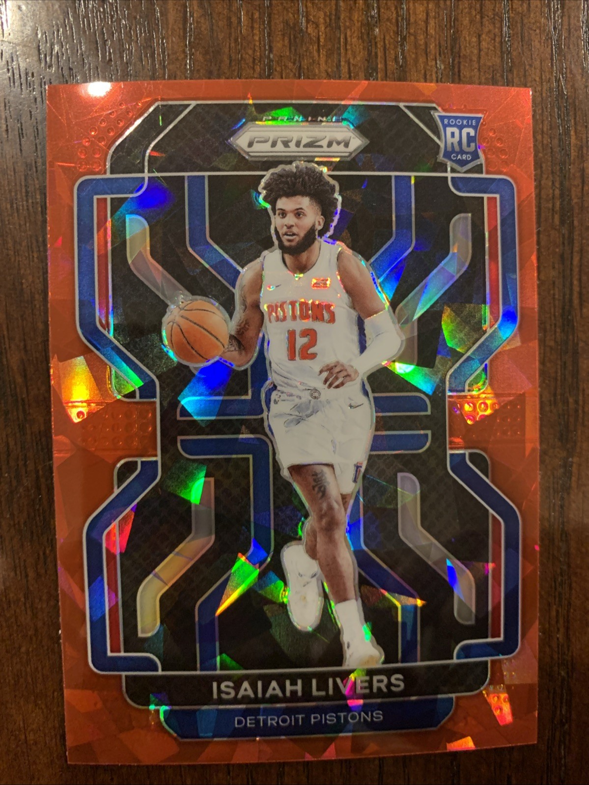 2021-22 Panini Prizm Red Ice Prizm Isaiah Livers #296 Rookie RC