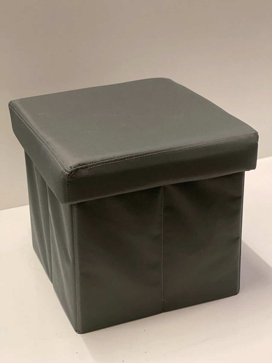 Hocker Box Faltbare Sitzbank mit abnehmbaren Deckel und Stauraum Anthrazit