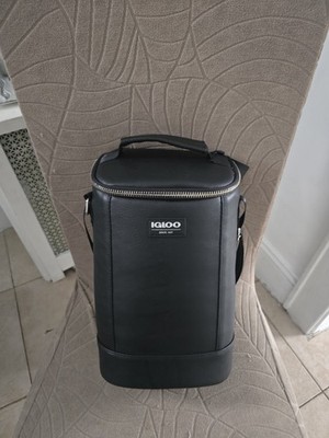 Igloo Luxe Collection Insulated Cooler Tote Bag 2 Bottle Capacity, Black