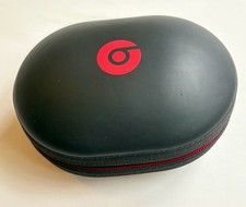 BEATS Hard Clam Shell Case for Studio 2 or 3 Headphones, Black, Zipper, Red Logo