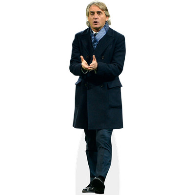 Roberto Mancini (Mantel) lebensgroßer Ausschnitt