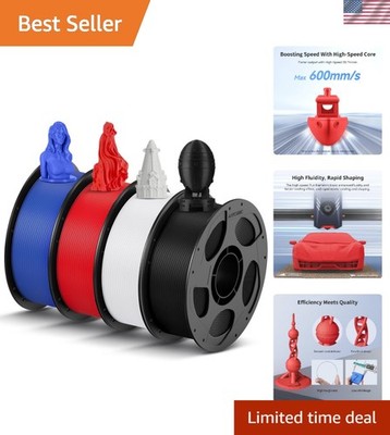 High-Speed 1.75mm PLA Filament Bundle: 4KG of Incredible Printing Power
