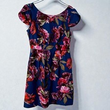 Anthropologie Moulinette Souers Floral Dress 8 Blue Spring Easter Wedding Guest