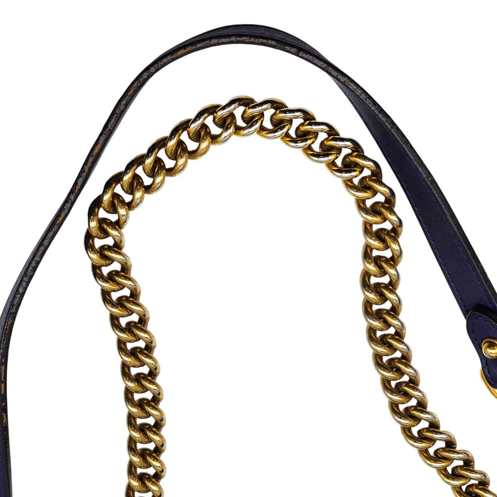 Gucci GG Marmont Blue Velvet Shoulder Bag with Gold Hardware image 4