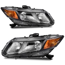 Headlights Set For 12-15 Honda Civic Sedan 4-Door 2012 2013 Coupe Headlamps