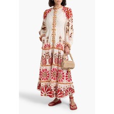  NEW NWT FARM RIO Ainika Flowers Off-White MAxi Dress Size XS