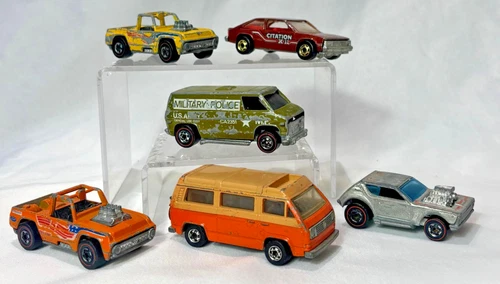 1970's Redlines & 1980's Hotwheels Toy Cars Diecast Vehicles 1:64 Scale