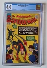 AMAZING SPIDER-MAN #12 ~ CGC 8.0 ~  1964 Doc Ock DITKO BEAUTY ~ Marvel Key Comic
