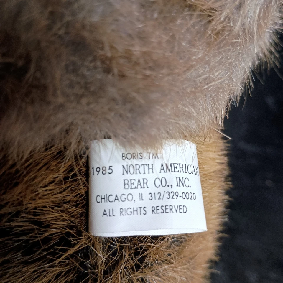Oso de peluche de colección North American Bear Co Boris años 80 17"  Foto 4 de 4