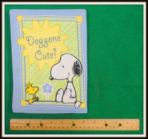 SNOOPY BABY'S BEST FRIEND - Completed Cloth Fabric Soft Book Child Baby Gift - Picture 7 of 7