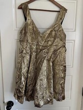 sezane womens robe eliza gold dress size 10 $200